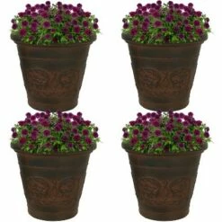 Sunnydaze Decor Sunnydaze Indoor/Outdoor Patio, Garden, or Porch Weather-Resistant Double-Walled Arabella Flower Pot Planter - 16" - Rust Finish - 4pk 9 Sunnydaze Decor Sunnydaze Indoor/Outdoor Patio, Garden, or Porch Weather-Resistant Double-Walled Arabella Flower Pot Planter - 16" - Rust Finish - 4pk -Cheap Planters Store unnamed file 3781
