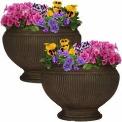Sunnydaze Decor Sunnydaze Indoor/Outdoor Patio, Garden, or Porch Weather-Resistant Double-Walled Elizabeth Ribbed Urn Flower Pot Planter - 16" - Rust Finish - 2pk 7 Sunnydaze Decor Sunnydaze Indoor/Outdoor Patio, Garden, or Porch Weather-Resistant Double-Walled Elizabeth Ribbed Urn Flower Pot Planter - 16" - Rust Finish - 2pk -Cheap Planters Store unnamed file 3784