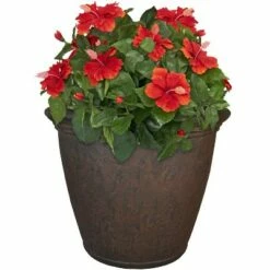 Sunnydaze Decor Sunnydaze Indoor/Outdoor Patio, Garden, or Porch Weather-Resistant Double-Walled Anjelica Flower Pot Planter - 24" - Rust Finish -Cheap Planters Store unnamed file 3797