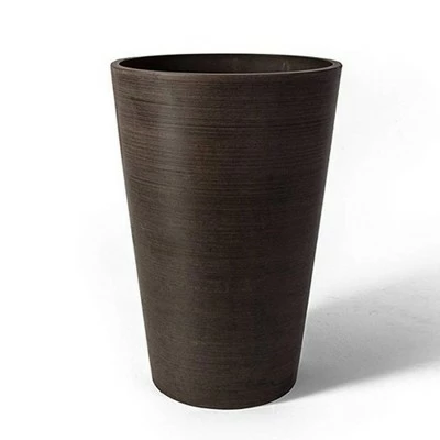 Algreen 16130 Valencia 12 x 18 Inch Round Taper Recycled Planter Pot, Chocolate 3 Algreen 16130 Valencia 12 x 18 Inch Round Taper Recycled Planter Pot, Chocolate