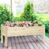 Costway Raised Garden Bed Elevated Planter Box Wood for Vegetable Flower Herb