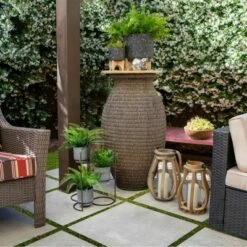 3-Tier Metal Foldable Planters - Sagebrook Home Black