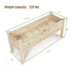 Costway Raised Garden Bed Elevated Planter Box Wood for Vegetable Flower Herb -Cheap Planters Store unnamed file 391