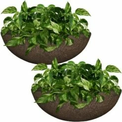 Sunnydaze Decor Sunnydaze Indoor/Outdoor Patio, Garden, or Porch Weather-Resistant Double-Walled Percival Flower Pot Planter - 21" - Sable Finish - 2pk -Cheap Planters Store unnamed file 3915