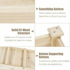 Costway Raised Garden Bed Elevated Planter Box Wood for Vegetable Flower Herb -Cheap Planters Store unnamed file 395