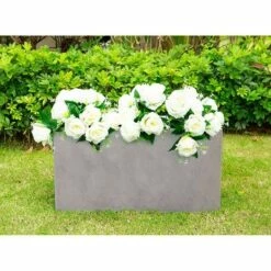 Kante Lightweight Outdoor Durable Modern Rectangular Concrete Planter Weathered Concrete Gray - Rosemead Home & Garden, Inc. -Cheap Planters Store unnamed file 4030