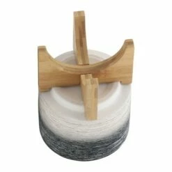 Ceramic Planter on Wooden Stand Gray to White - Sagebrook Home 14 Ceramic Planter on Wooden Stand Gray to White - Sagebrook Home -Cheap Planters Store unnamed file 4050