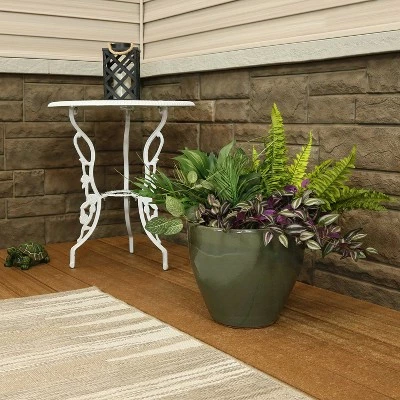 Sunnydaze Decor Sunnydaze Resort Outdoor/Indoor High-Fired Glazed UV- and Frost-Resistant Ceramic Flower Pot Planter with Drainage Holes - 13" Diameter - Gray 3 Sunnydaze Decor Sunnydaze Resort Outdoor/Indoor High-Fired Glazed UV- and Frost-Resistant Ceramic Flower Pot Planter with Drainage Holes - 13" Diameter - Gray