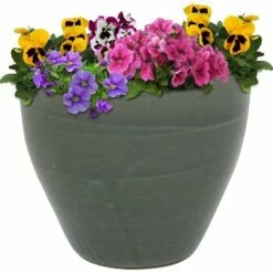 Sunnydaze Decor Sunnydaze Resort Outdoor/Indoor High-Fired Glazed UV- and Frost-Resistant Ceramic Flower Pot Planter with Drainage Holes - 13" Diameter - Gray 11 Sunnydaze Decor Sunnydaze Resort Outdoor/Indoor High-Fired Glazed UV- and Frost-Resistant Ceramic Flower Pot Planter with Drainage Holes - 13" Diameter - Gray -Cheap Planters Store unnamed file 4064