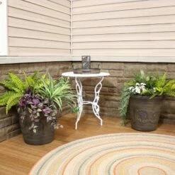 Sunnydaze Decor Sunnydaze Indoor/Outdoor Patio, Garden, or Porch Weather-Resistant Double-Walled Arabella Flower Pot Planter - 20" - Sable Finish - 2pk