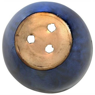 Sunnydaze Decor Sunnydaze Resort Outdoor/Indoor High-Fired Glazed UV and Frost-Resistant Ceramic Flower Pot Planter with Drainage Holes - 13" Diameter - Imperial Blue 4 Sunnydaze Decor Sunnydaze Resort Outdoor/Indoor High-Fired Glazed UV and Frost-Resistant Ceramic Flower Pot Planter with Drainage Holes - 13" Diameter - Imperial Blue - Image 2