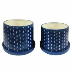 Sagebrook Home Set of 2 Mesh Lines Ceramic Planters with Saucers Aqua 10 Sagebrook Home Set of 2 Mesh Lines Ceramic Planters with Saucers Aqua -Cheap Planters Store unnamed file 4102