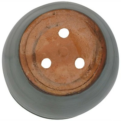 Sunnydaze Decor Sunnydaze Chalet Outdoor/Indoor High-Fired Glazed UV- and Frost-Resistant Ceramic Flower Planter with Drainage Holes - 15" Diameter - Gray - 2-Pack 4 Sunnydaze Decor Sunnydaze Chalet Outdoor/Indoor High-Fired Glazed UV- and Frost-Resistant Ceramic Flower Planter with Drainage Holes - 15" Diameter - Gray - 2-Pack - Image 2