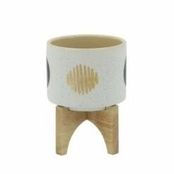 Sagebrook Home Funky Ceramic Planter with Stand White -Cheap Planters Store unnamed file 4120