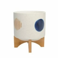 Sagebrook Home Funky Ceramic Planter with Stand White -Cheap Planters Store unnamed file 4122