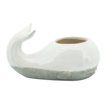 5" Ceramic Whale Planter - Sagebrook Home Green 3 5" Ceramic Whale Planter - Sagebrook Home Green