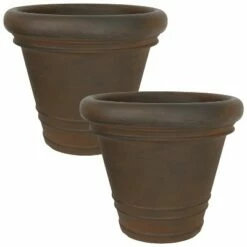 Sunnydaze Decor Sunnydaze Indoor/Outdoor Patio, Garden, or Porch Weather-Resistant Double-Walled Crozier Flower Pot Planter - 16" - Rust Finish - 2pk 6 Sunnydaze Decor Sunnydaze Indoor/Outdoor Patio, Garden, or Porch Weather-Resistant Double-Walled Crozier Flower Pot Planter - 16" - Rust Finish - 2pk -Cheap Planters Store unnamed file 4144