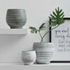 Stoneware Planter Gray & White Striped - 3R Studios -Cheap Planters Store unnamed file 4152
