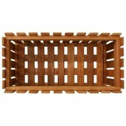 Sunnydaze Decor Sunnydaze Outdoor Rectangle Meranti Wood Picket Style Planter Box for Flowers, Herbs, Vegetables and Plants - 24" W - Brown -Cheap Planters Store unnamed file 4185