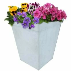 Sunnydaze Decor Sunnydaze Modern Decorative Square Indoor/Outdoor Galvanized Steel Flower Planter - 13.75" Square - Mist 9 Sunnydaze Decor Sunnydaze Modern Decorative Square Indoor/Outdoor Galvanized Steel Flower Planter - 13.75" Square - Mist -Cheap Planters Store unnamed file 4192