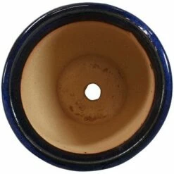 Sunnydaze Decor Sunnydaze Studio Outdoor/Indoor High-Fired Glazed UV- and Frost-Resistant Ceramic Planters with Drainage Holes - 9" Diameter - Imperial Blue - 2-Pack -Cheap Planters Store unnamed file 4204