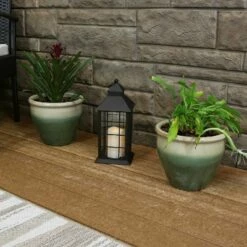 Sunnydaze Decor Sunnydaze Chalet Outdoor/Indoor High-Fired Glazed UV- and Frost-Resistant Ceramic Planter with Drainage Holes - 9" Diameter - Seafoam - 2-Pack