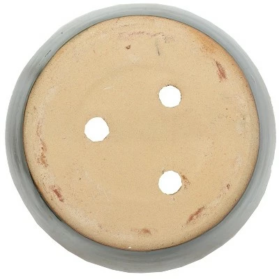 Sunnydaze Decor Sunnydaze Chalet Outdoor/Indoor High-Fired Glazed UV- and Frost-Resistant Ceramic Planter with Drainage Holes - 15" Diameter - Forest Lake Green 4 Sunnydaze Decor Sunnydaze Chalet Outdoor/Indoor High-Fired Glazed UV- and Frost-Resistant Ceramic Planter with Drainage Holes - 15" Diameter - Forest Lake Green - Image 2