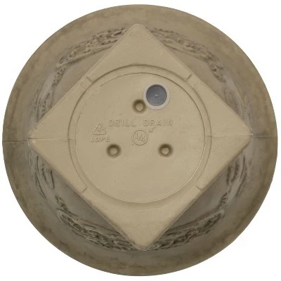 Sunnydaze Decor Sunnydaze Indoor/Outdoor Patio, Garden, or Porch Weather-Resistant Double-Walled Darcy Flower Pot Planter - 16" - Beige 4 Sunnydaze Decor Sunnydaze Indoor/Outdoor Patio, Garden, or Porch Weather-Resistant Double-Walled Darcy Flower Pot Planter - 16" - Beige - Image 2