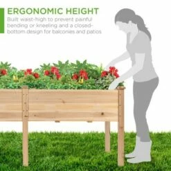 Best Choice Products 72x24x30in Raised Garden Bed, Elevated Wood Planter Box Stand for Backyard, Patio w/ Divider Panel 11 Best Choice Products 72x24x30in Raised Garden Bed, Elevated Wood Planter Box Stand for Backyard, Patio w/ Divider Panel -Cheap Planters Store unnamed file 43