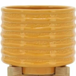 Sagebrook Home Textured Ceramic Planter with Stand Orange -Cheap Planters Store unnamed file 4302