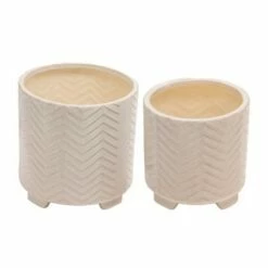 Set of 2 Ceramic Chevron Footed Planter - Sagebrook Home White -Cheap Planters Store unnamed file 4318