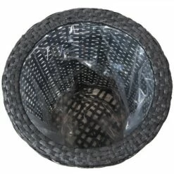 Sunnydaze Decor Sunnydaze Round Indoor Polyrattan Planters with Attached Clear Polypropylene Liner 14.5" Diameter x 15" H and 11.75" Diameter x 12" H - Black 2-Piece -Cheap Planters Store unnamed file 4358