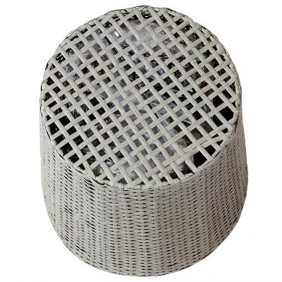 Sunnydaze Decor Sunnydaze Round Indoor Polyrattan Planters with Attached Clear Polypropylene Liner 14.5" Diameter x 15" H and 11.75" Diameter x 12" H - Gray 2-Piece 4 Sunnydaze Decor Sunnydaze Round Indoor Polyrattan Planters with Attached Clear Polypropylene Liner 14.5" Diameter x 15" H and 11.75" Diameter x 12" H - Gray 2-Piece - Image 2