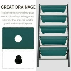 Outsunny 4Ft Vertical Raised Garden Bed with 5 Tier, Planter Box with Drainage Holes for Patio Balcony Greenhouse Outdoor/Indoor -Cheap Planters Store unnamed file 437