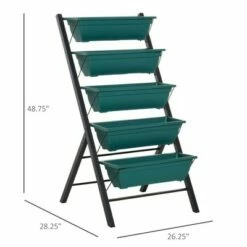 Outsunny 4Ft Vertical Raised Garden Bed with 5 Tier, Planter Box with Drainage Holes for Patio Balcony Greenhouse Outdoor/Indoor -Cheap Planters Store unnamed file 438