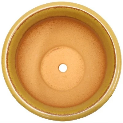 Sunnydaze Decor Sunnydaze Studio Outdoor/Indoor High-Fired Glazed UV and Frost-Resistant Ceramic Flower Pot Planters - 9" Diameter - Forest Lake Green - 2-Pack 6 Sunnydaze Decor Sunnydaze Studio Outdoor/Indoor High-Fired Glazed UV and Frost-Resistant Ceramic Flower Pot Planters - 9" Diameter - Forest Lake Green - 2-Pack - Image 4