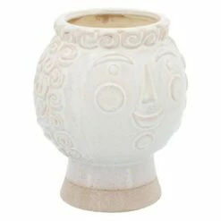 6" Grandpa/Grandma Face Planter - Sagebrook Home Ivory