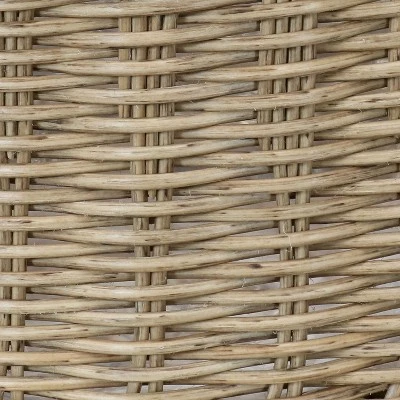 Sunnydaze Decorative Round Indoor/Outdoor Polyrattan Basket Flower Planters - 8", 11.75" and 12.75" Diameter - Beige - 3-Piece Set 4 Sunnydaze Decorative Round Indoor/Outdoor Polyrattan Basket Flower Planters - 8", 11.75" and 12.75" Diameter - Beige - 3-Piece Set - Image 2