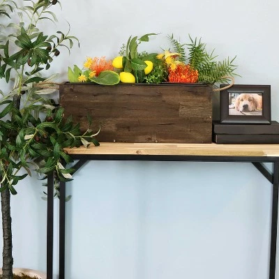 Sunnydaze Decor Sunnydaze Rectangle Decorative Indoor/Outdoor Flower and Succulent Planter Box with Handles - 20.75" W x 8.25" D x 7.75" H - Acacia Wood 2 Sunnydaze Decor Sunnydaze Rectangle Decorative Indoor/Outdoor Flower and Succulent Planter Box with Handles - 20.75" W x 8.25" D x 7.75" H - Acacia Wood
