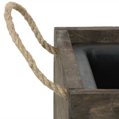 Sunnydaze Decor Sunnydaze Rectangle Decorative Indoor/Outdoor Flower and Succulent Planter Box with Handles - 20.75" W x 8.25" D x 7.75" H - Acacia Wood 3 Sunnydaze Decor Sunnydaze Rectangle Decorative Indoor/Outdoor Flower and Succulent Planter Box with Handles - 20.75" W x 8.25" D x 7.75" H - Acacia Wood - Image 2