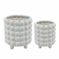 Set of 2 Footed Planter with Bubbles - Sagebrook Home Matte White 9 Set of 2 Footed Planter with Bubbles - Sagebrook Home Matte White -Cheap Planters Store unnamed file 4428