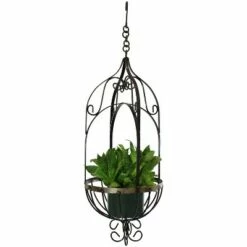 Sunnydaze Decor Sunnydaze Cathedral Steel Hanging Planter Basket - Brown - 32.5-Inch 9 Sunnydaze Decor Sunnydaze Cathedral Steel Hanging Planter Basket - Brown - 32.5-Inch -Cheap Planters Store unnamed file 4447