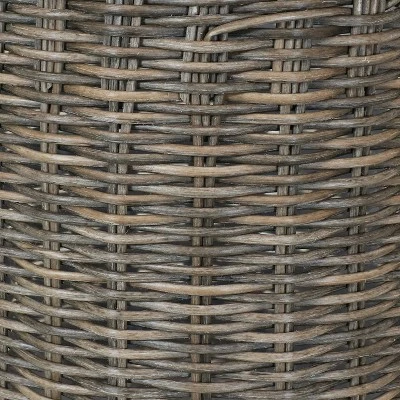 Sunnydaze Decorative Round Indoor Polyrattan Basket Flower Planters with Handles - 8.75", 10.5", and 12.75" Diameter - Gray - 3-Piece Set 5 Sunnydaze Decorative Round Indoor Polyrattan Basket Flower Planters with Handles - 8.75", 10.5", and 12.75" Diameter - Gray - 3-Piece Set - Image 3