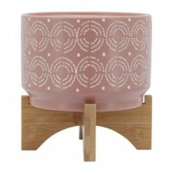 Sagebrook Home 8" Swirl Ceramic Planter with Stand Olive -Cheap Planters Store unnamed file 4480