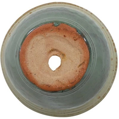 Sunnydaze Decor Sunnydaze Studio Outdoor/Indoor High-Fired Glazed UV and Frost-Resistant Ceramic Flower Planters with Drainage Holes - 9" Diameter - Seafoam - 2-Pack 4 Sunnydaze Decor Sunnydaze Studio Outdoor/Indoor High-Fired Glazed UV and Frost-Resistant Ceramic Flower Planters with Drainage Holes - 9" Diameter - Seafoam - 2-Pack - Image 2