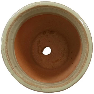 Sunnydaze Decor Sunnydaze Studio Outdoor/Indoor High-Fired Glazed UV and Frost-Resistant Ceramic Flower Planters with Drainage Holes - 9" Diameter - Seafoam - 2-Pack 6 Sunnydaze Decor Sunnydaze Studio Outdoor/Indoor High-Fired Glazed UV and Frost-Resistant Ceramic Flower Planters with Drainage Holes - 9" Diameter - Seafoam - 2-Pack - Image 4