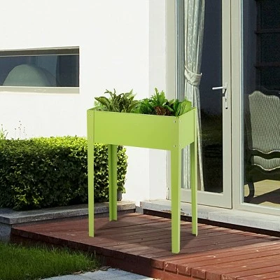 Costway 24'' x12'' Outdoor Elevated Garden Plant Stand Raised Tall Flower Bed Box 9 Costway 24'' x12'' Outdoor Elevated Garden Plant Stand Raised Tall Flower Bed Box - Image 7