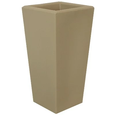 12" Polyresin Meghan Planter - Beige - Sunnydaze Decor 5 12" Polyresin Meghan Planter - Beige - Sunnydaze Decor - Image 3