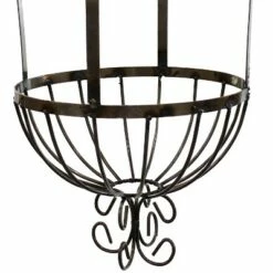 Sunnydaze Decor Sunnydaze Cathedral Steel Hanging Planter Basket - Rustic Metal Art for Yard - For Indoor or Outdoor Use - Brown - Includes Hanging Chain - 23.5-Inch -Cheap Planters Store unnamed file 4596