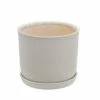 Sagebrook Home Set of 2 Square Dot Ceramic Planters with Saucers Beige -Cheap Planters Store unnamed file 4605